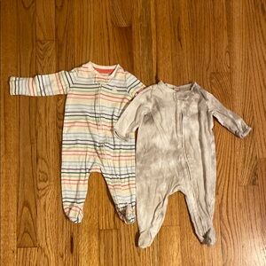 Baby GAP Rainbow and Gray One Piece Footies